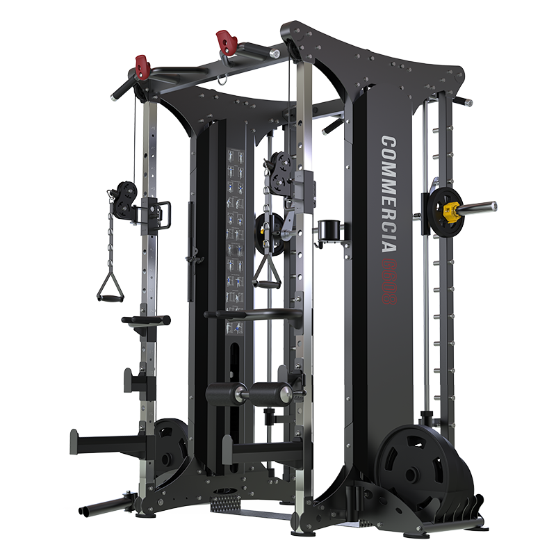好博史密斯机G608综合训练器健身器材龙门架深蹲卧推杠铃架G608裸机