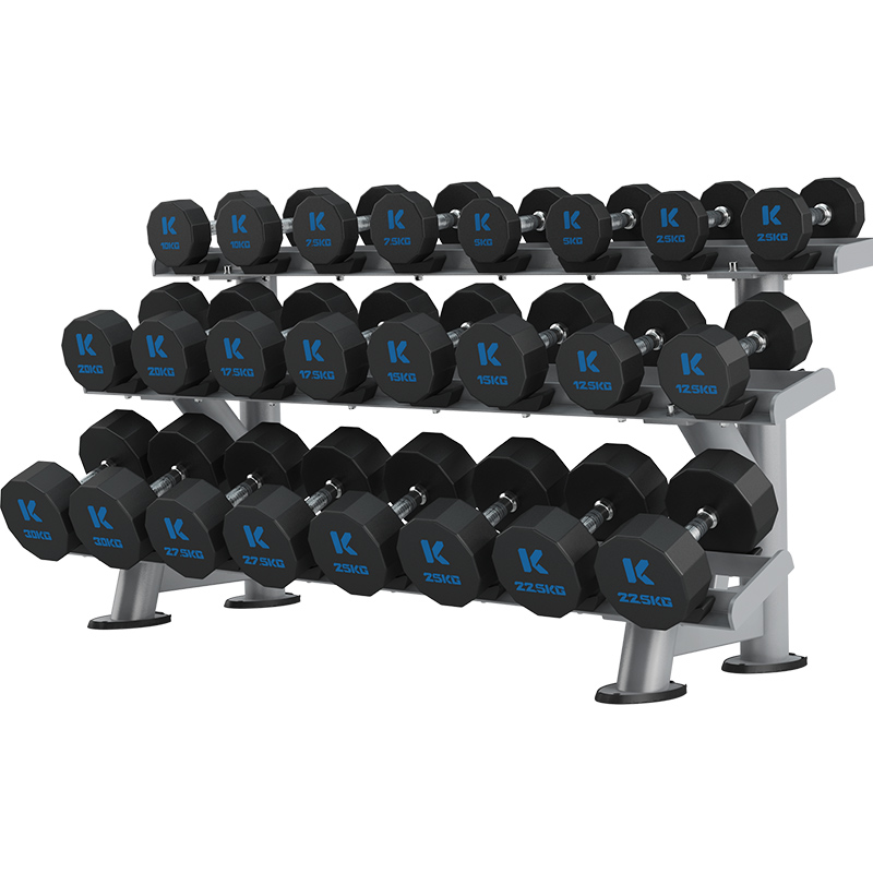 好博TPU12边哑铃套装室内专业力量运动健身器材YLT-12T 390KG