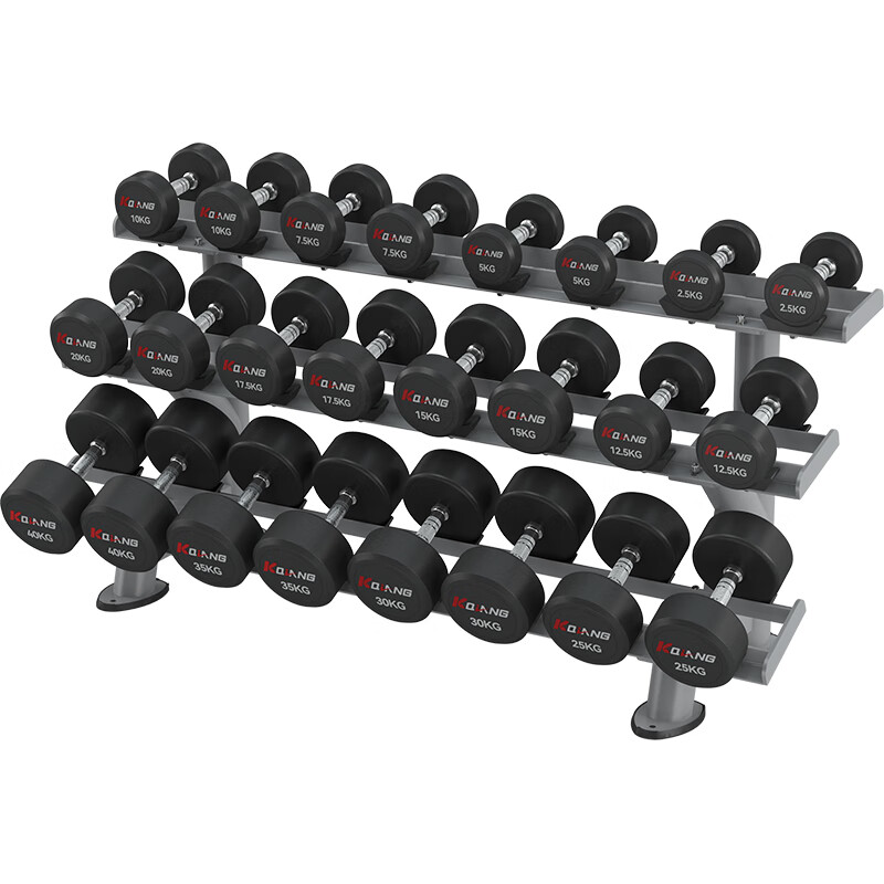 好博家用商用十二付PEV哑铃套装含哑铃架健身器材YL-P440