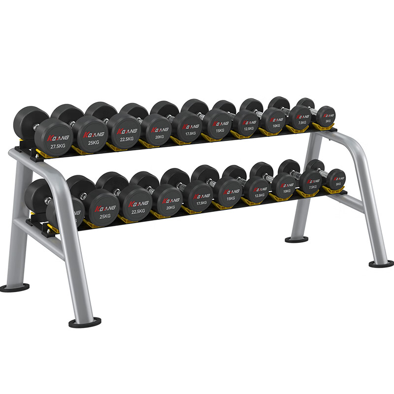 好博家用商用十付PEV哑铃套装含哑铃架健身器材YL-P325