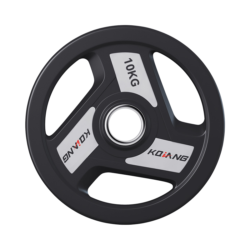 好博杠铃片50mm毫米大口径加重训练健身器材包胶铸铁商用杠铃片 10kg