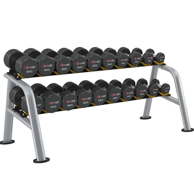 好博家用商用十付PEV哑铃套装含哑铃架健身器材YL-P550