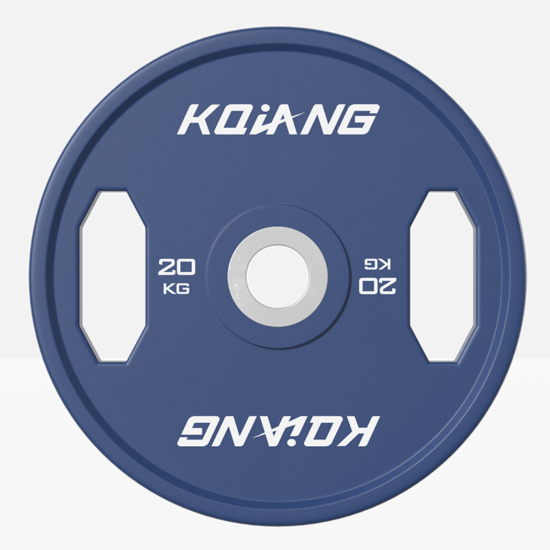 好博CPU彩色橡胶环保无味杠铃片举重力量举杠铃举重片 20kg